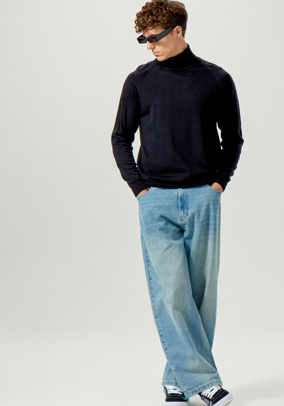 Свитер базовый с высоким воротом шир.  580, рис. 7