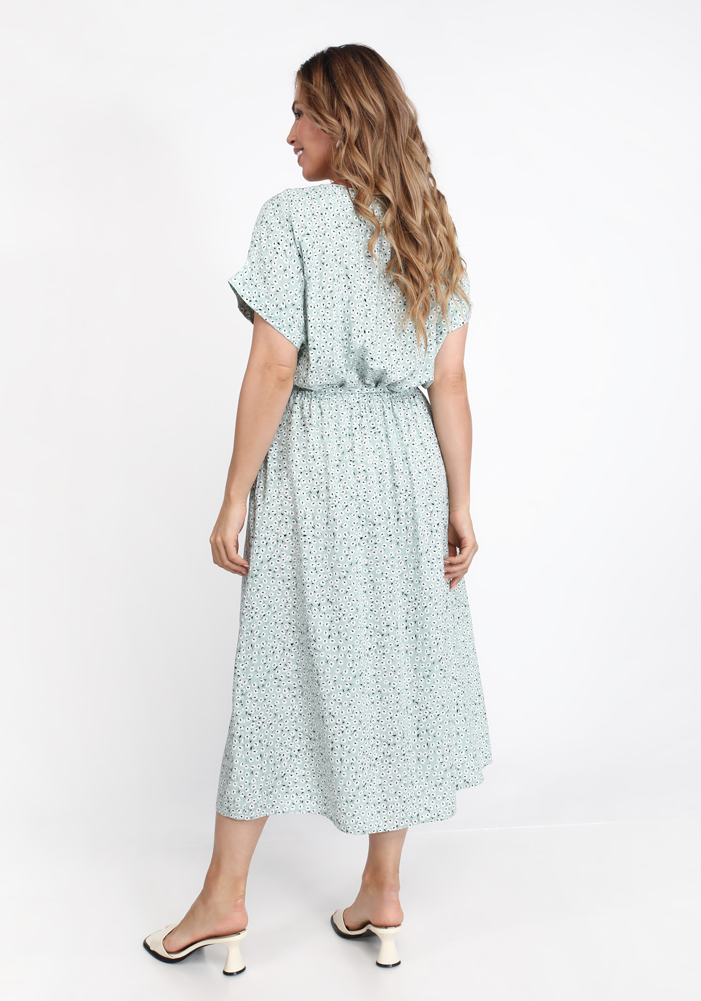 Платье с цельнокроеным рукавом Julia Weber, размер 48, цвет бежевый - фото 6