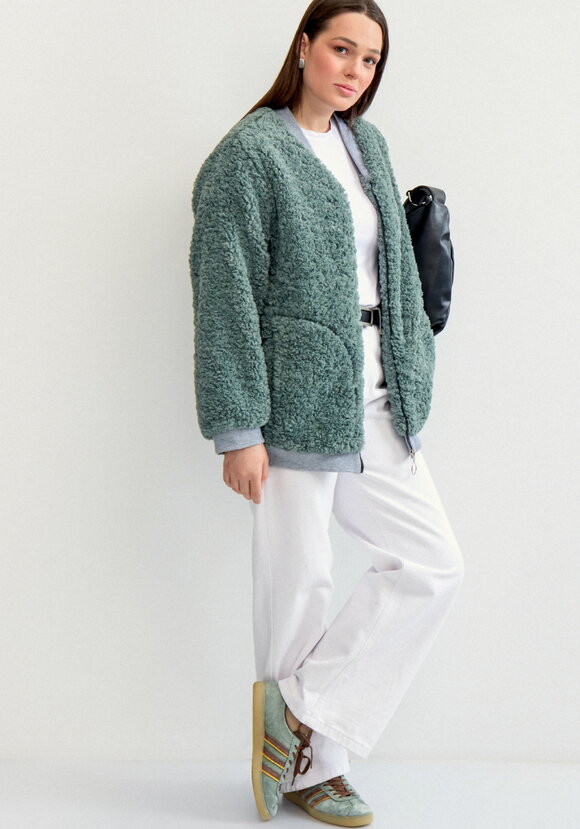 Бомбер на молнии в стиле тедди шир.  580, рис. 2