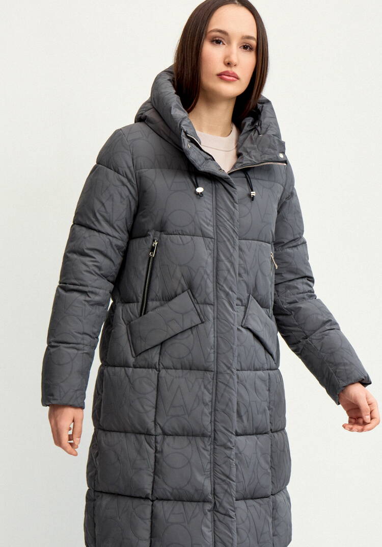 Удлиненный пуховик с капюшоном шир.  750, рис. 10