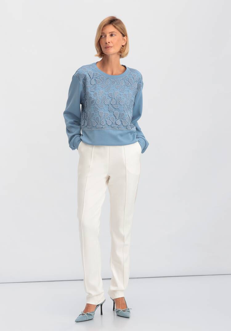 Брюки на резинке с лампасами и стрелками шир.  750, рис. 23