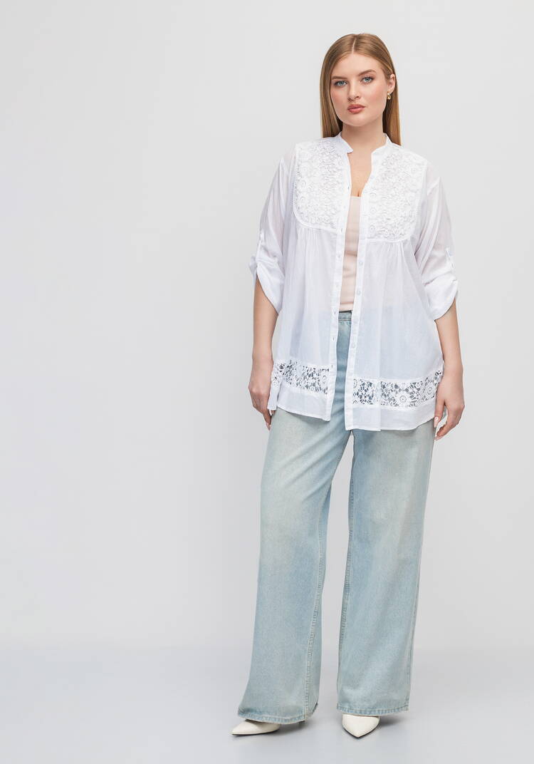 Блуза с кружевом Эстер шир.  750, рис. 2