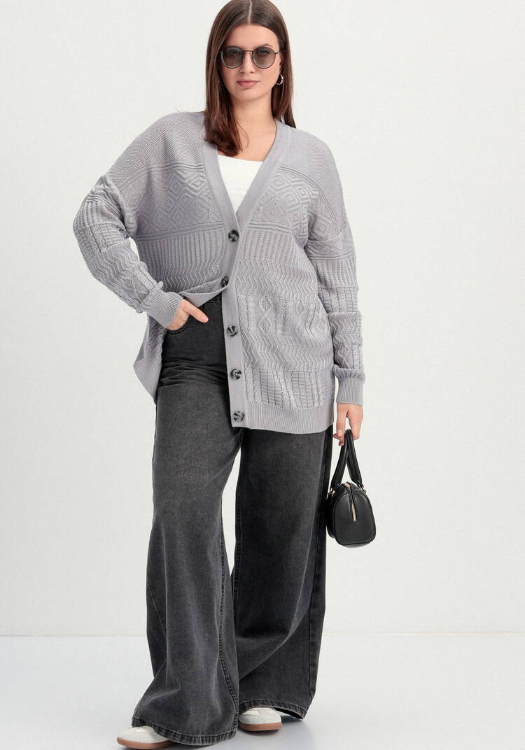 Кардиган с эклектичным узором шир.  750, рис. 19