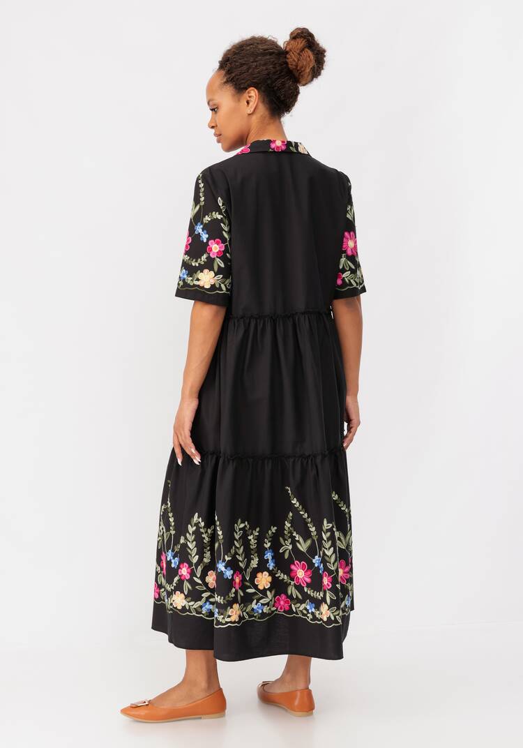 Платье ярусное с цветочной вышивкой шир.  750, рис. 3