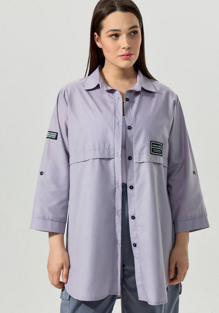 Рубашка с патами на рукаве Джоан шир.  750, рис. 47