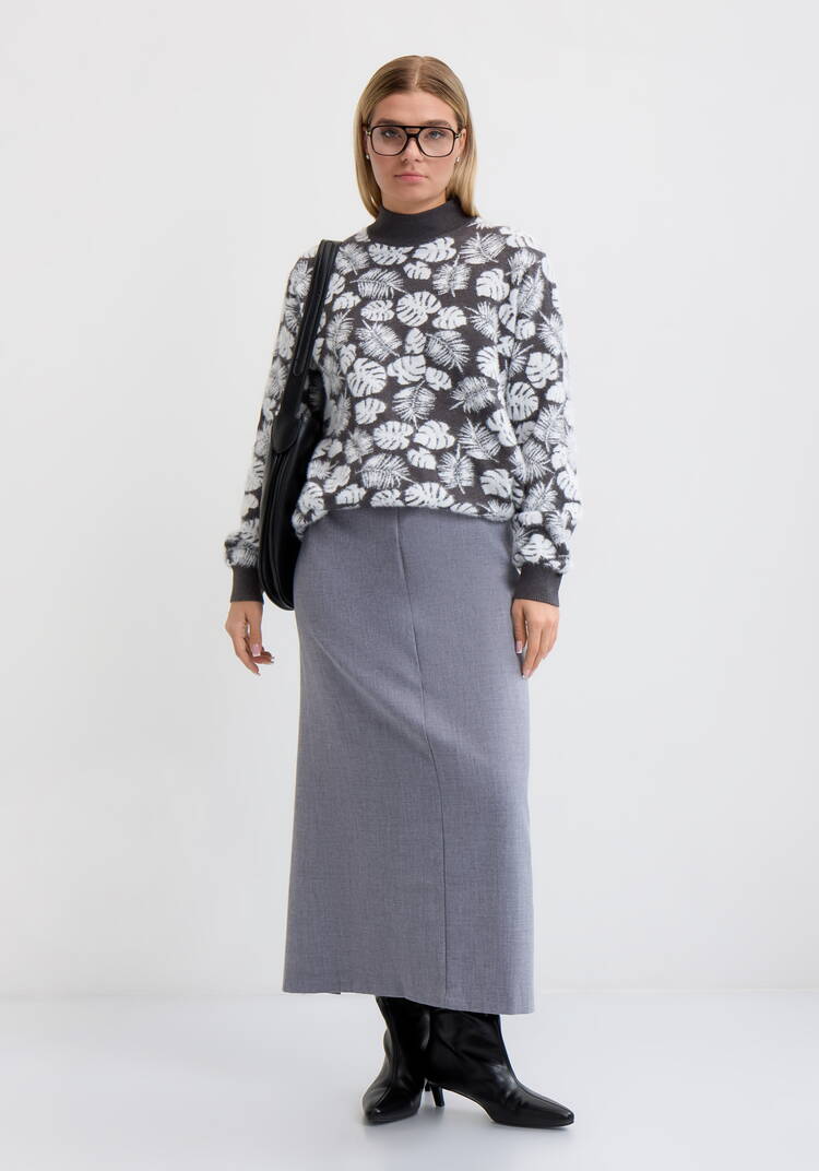 Туника пушистая с принтом шир.  750, рис. 2