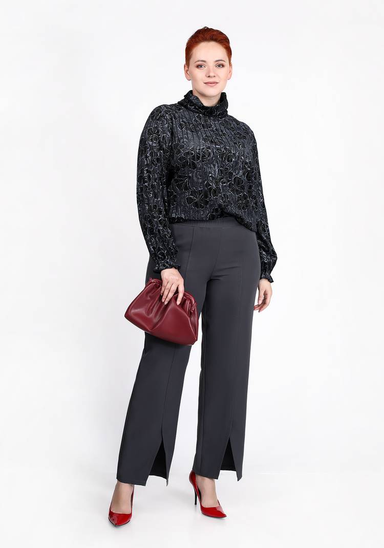 Блуза с воротником хомут и длинным рукавом шир.  750, рис. 7