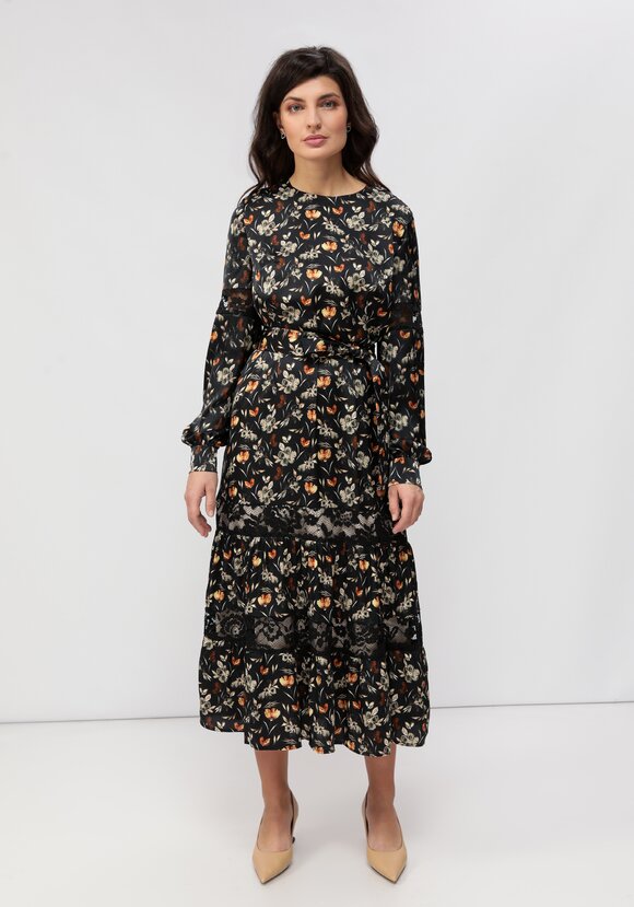 Платье с кружевом свободного кроя шир.  580, рис. 3