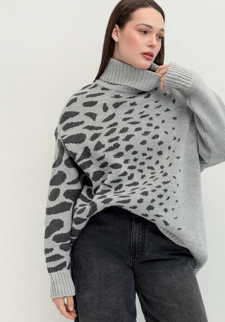 Джемпер с асимметричным расположением рисунка шир.  750, рис. 9