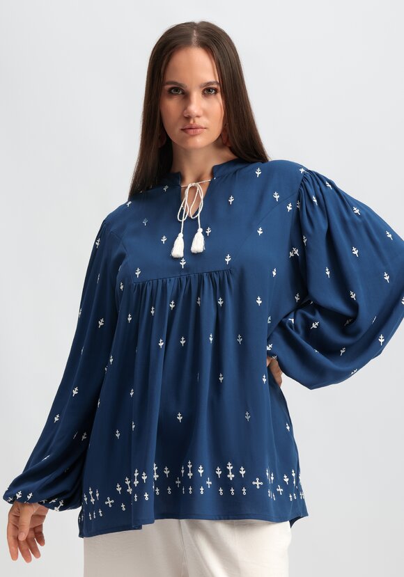 Блуза в стиле бохо шир.  580, рис. 11