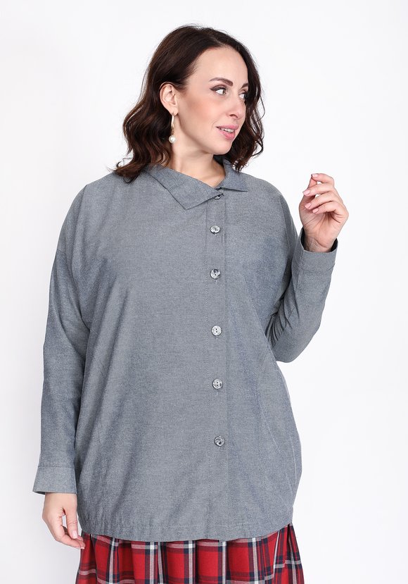 Рубашка свободного кроя с застежкой шир.  580, рис. 9