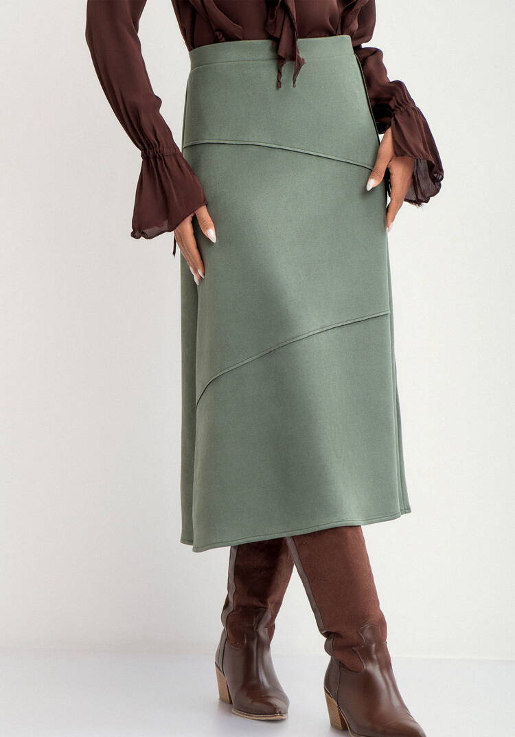 Юбка с конструктивными отстрочками шир.  750, рис. 2