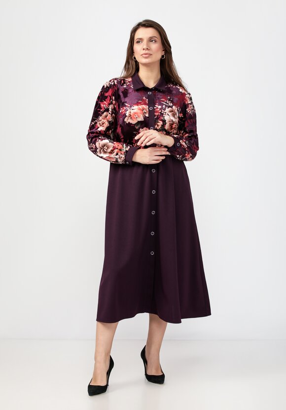 Платье из комбинированной ткани Джесс шир.  580, рис. 6