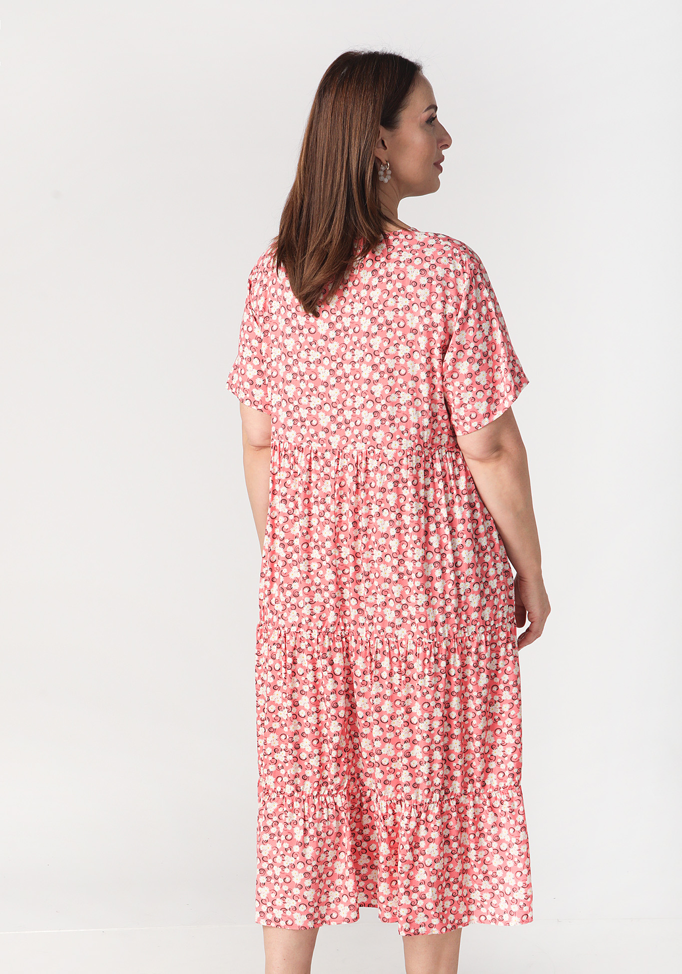Платье с коротким рукавом "Ирэн", цвет розовый, размер 52 - фото 4