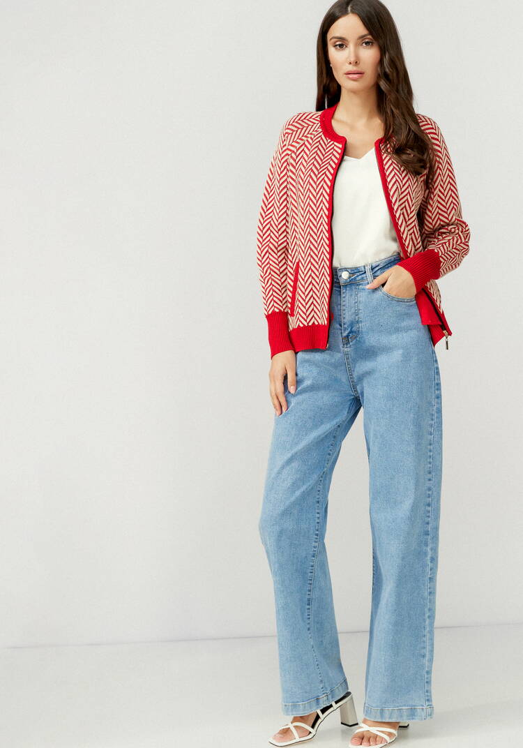 Бомбер женский на молнии с широкими манжетами шир.  750, рис. 23