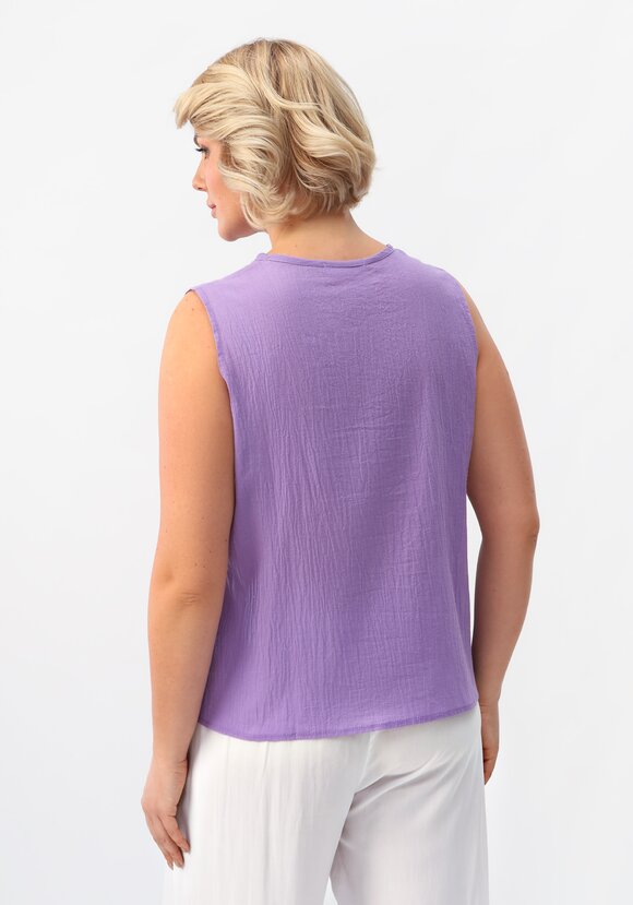 Майка ажурная из шитья с круглым вырезом шир.  580, рис. 19