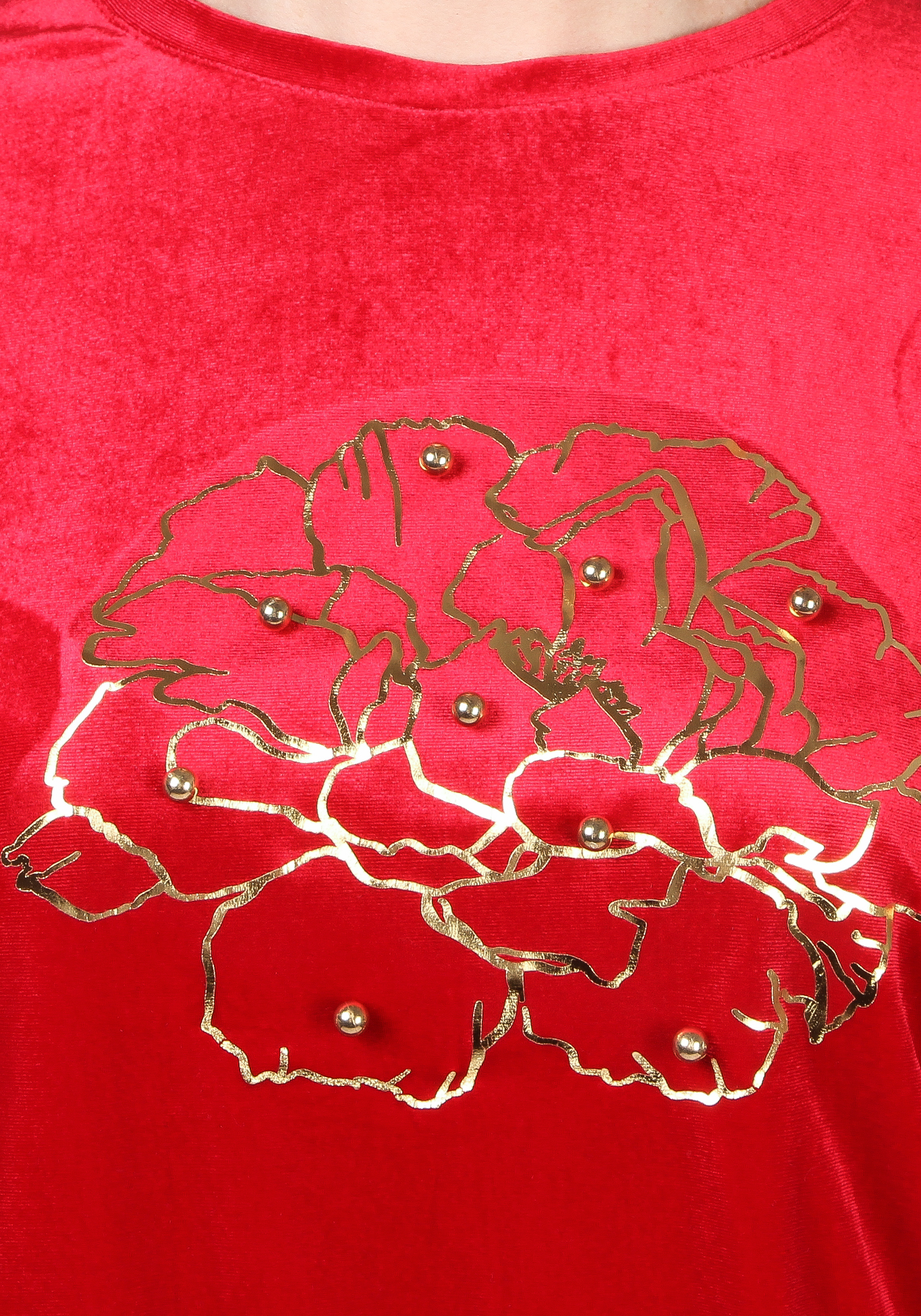 Костюм "Бархатная роза", размер 50, цвет красный свободная модель - фото 4