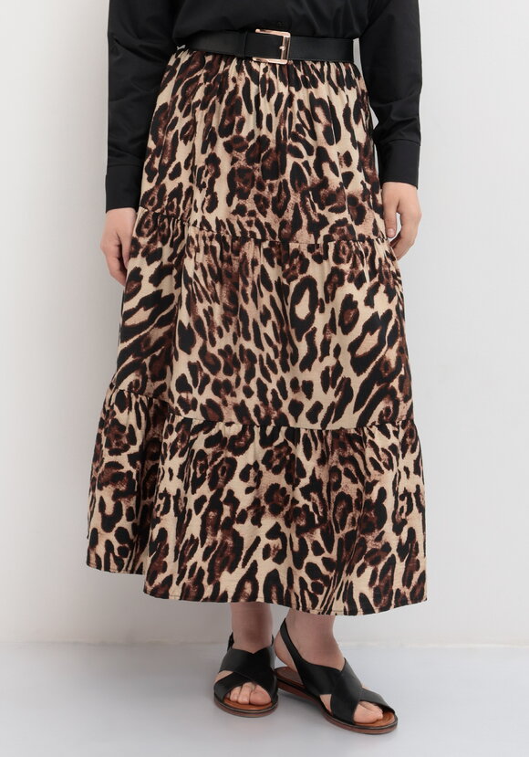 Юбка леопардовая миди шир.  580, рис. 7