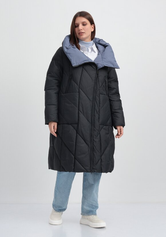 Пуховик с асимметричной молнией шир.  580, рис. 20