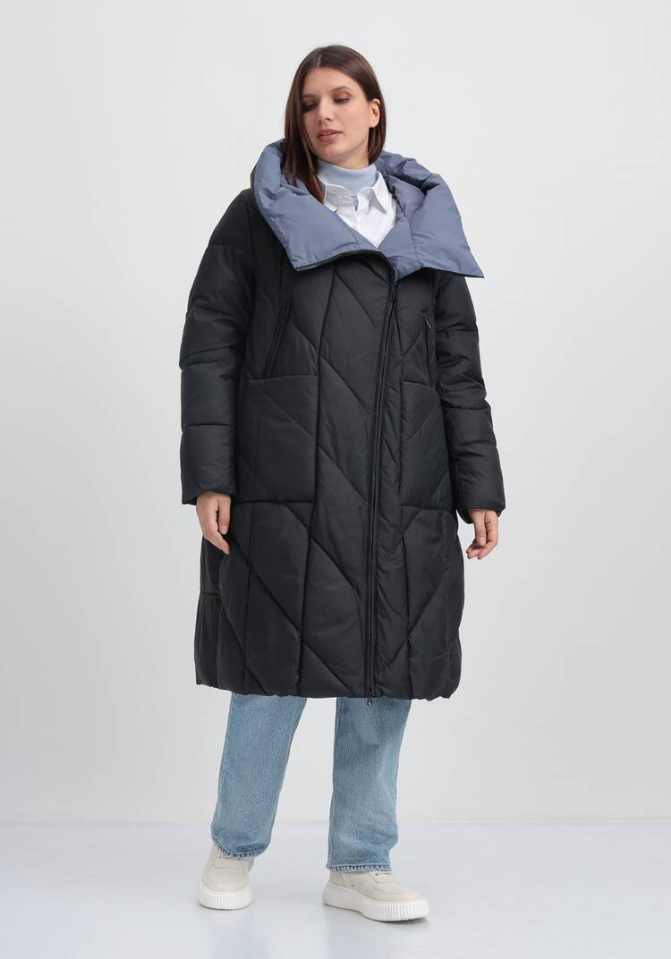 Пуховик с асимметричной молнией шир.  750, рис. 20