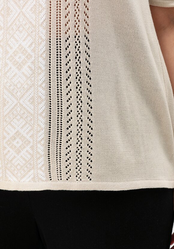 Пуловер с узором на передней полочке шир.  580, рис. 6