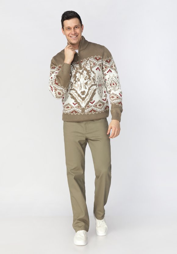 Свитер с жаккардовым рисунком Лаурент шир.  580, рис. 2