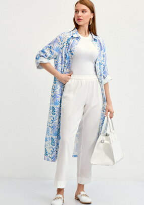 Брюки прямые изо льна