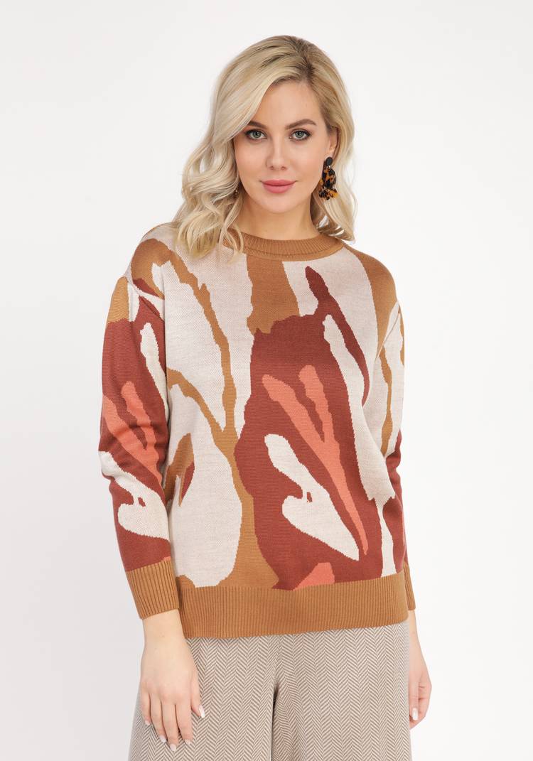 Джемпер прямого кроя с абстрактным рисунком шир.  750, рис. 9