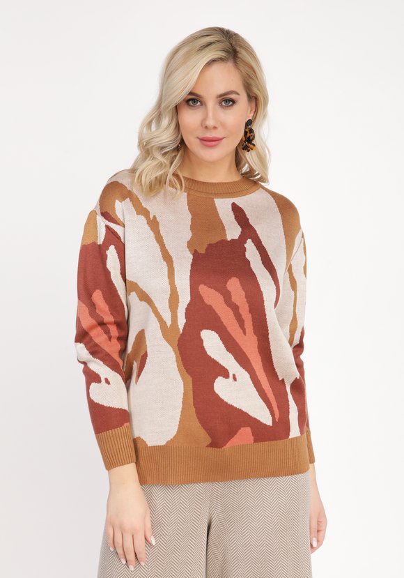Джемпер прямого кроя с абстрактным рисунком шир.  580, рис. 9