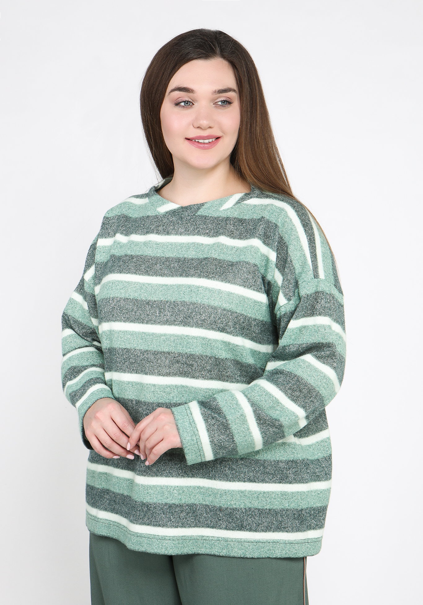 Джемпер в полоску с длинным рукавом