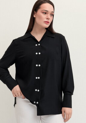 Рубашка с контрастными пуговицами