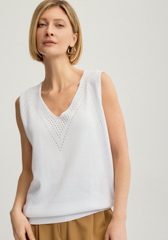 Топ женский без рукава с ажурным рисунком шир.  580, рис. 14