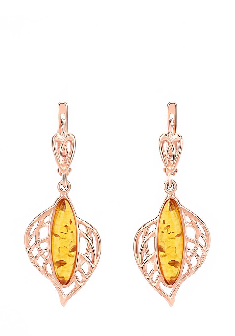 Серьги серебряные Природный мотив шир.  750, рис. 3