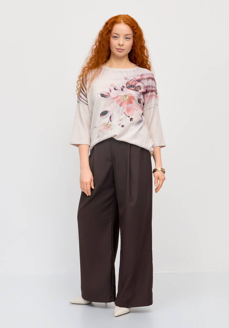 Блуза с принтом Миланика шир.  750, рис. 20