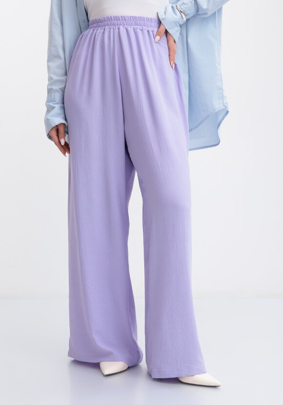 Брюки палаццо с поясом на резинке шир.  580, рис. 2