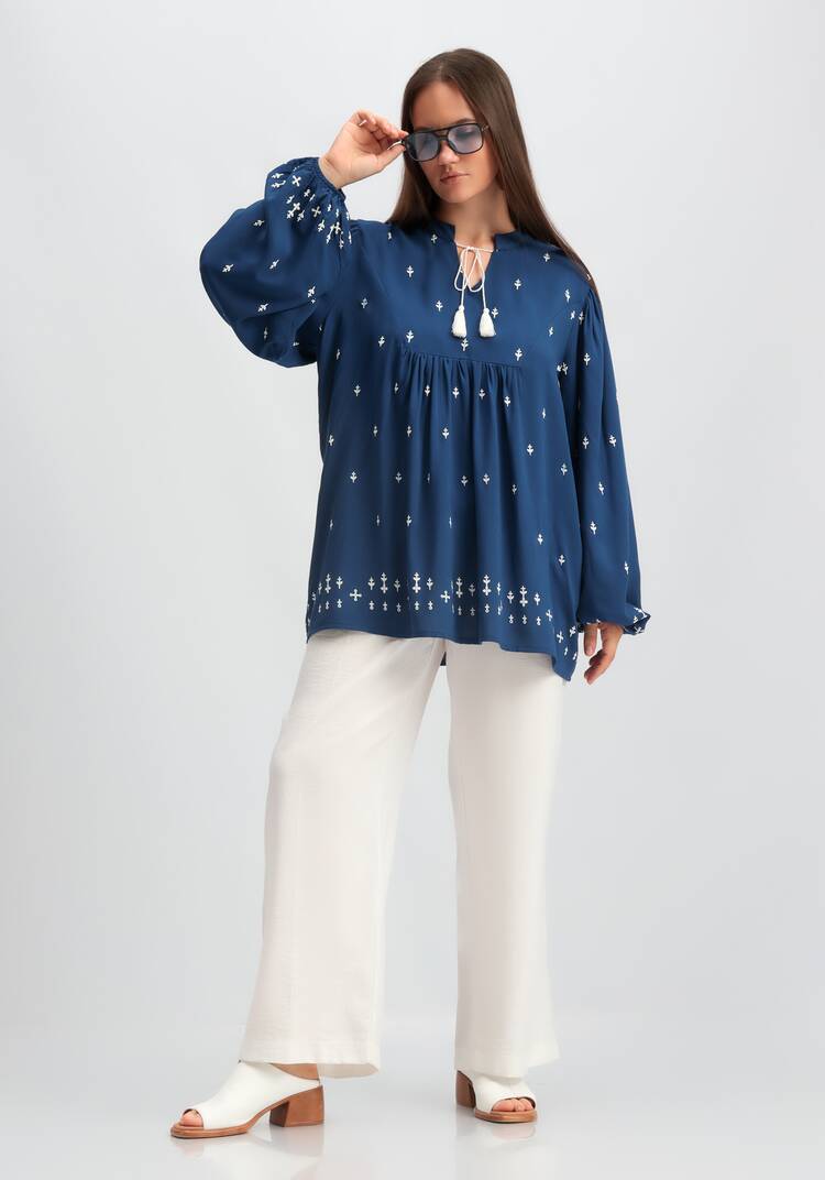 Блуза в стиле бохо шир.  750, рис. 12