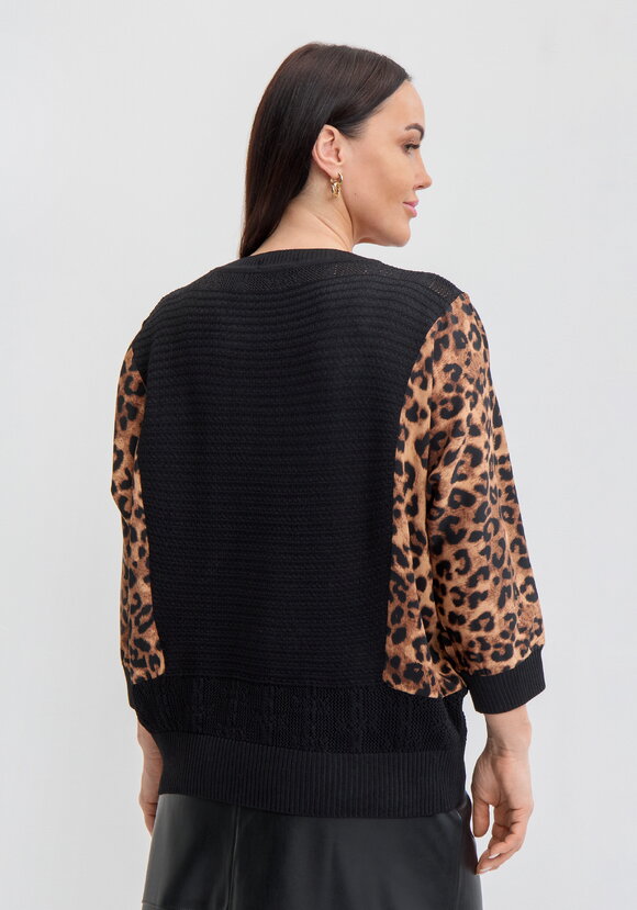 Джемпер Летучая мышь с принтом шир.  580, рис. 3