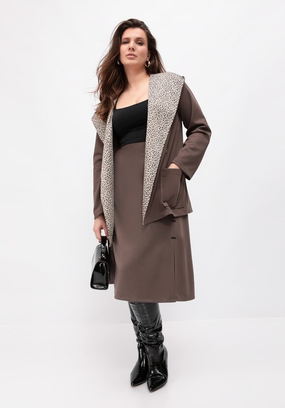 Кардиган с леопардовым капюшоном шир.  580, рис. 13