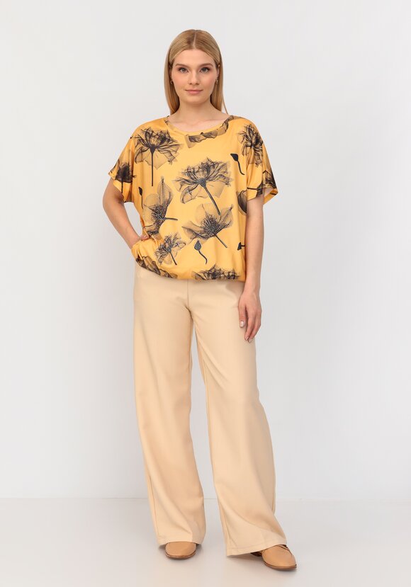 Блуза со стразами и цветочным принтом шир.  580, рис. 27