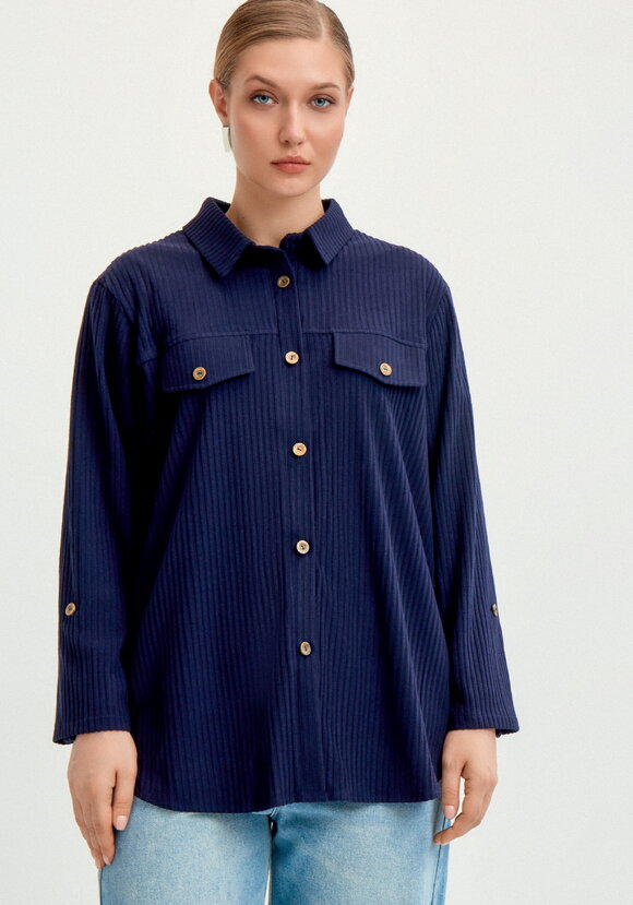 Рубашка из крупного вельвета шир.  580, рис. 4