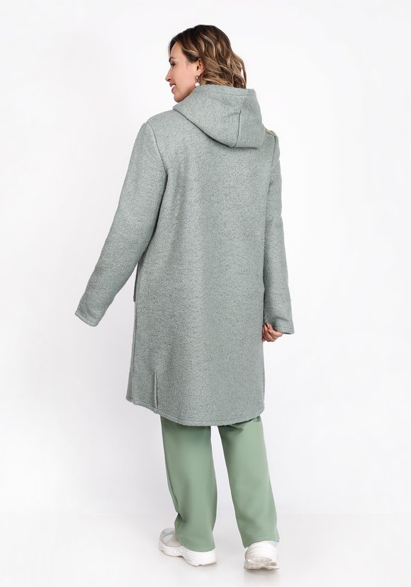 Пальто расклешенного кроя с капюшоном шир.  580, рис. 16