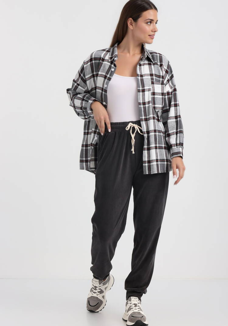 Брюки из велюра на резинке шир.  750, рис. 7