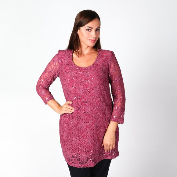 Туника из ажурной ткани шир.  580, рис. 2