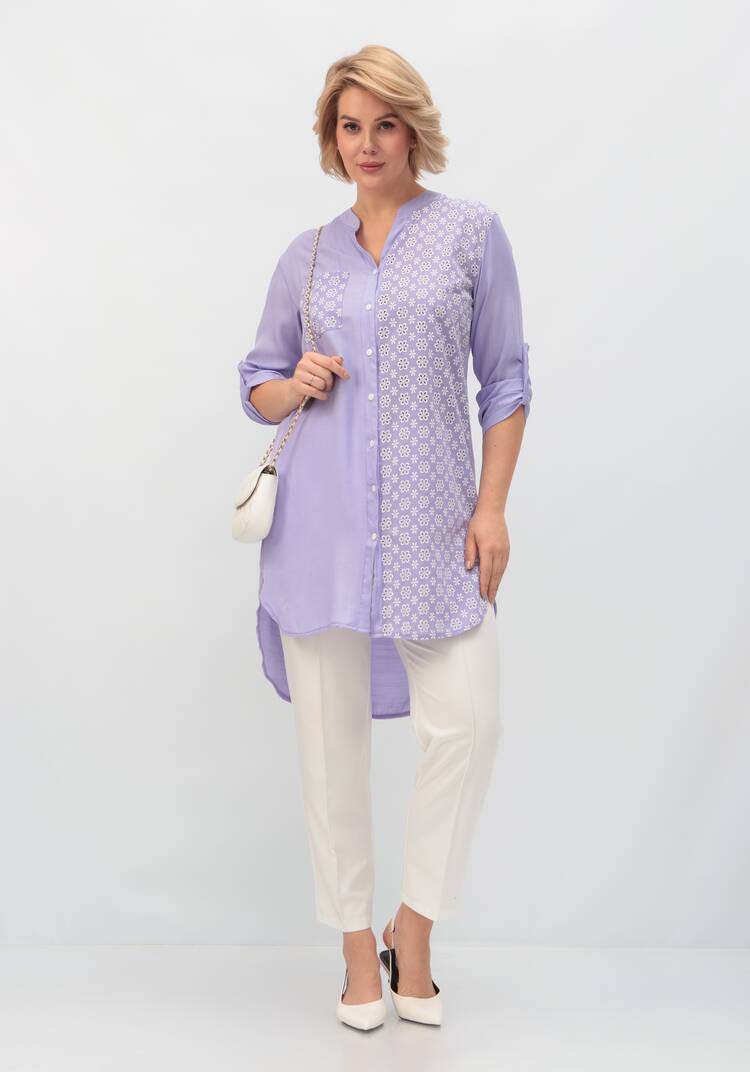 Рубашка удлиненная из хлопка шир.  750, рис. 16