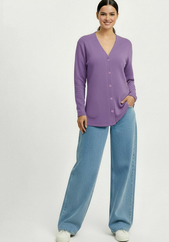 Кардиган на пуговицах утепленный шир.  580, рис. 24