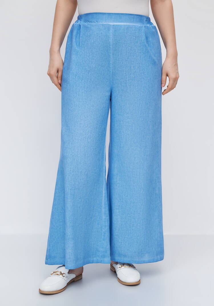 Брюки изо льнаГородская прохлада шир.  750, рис. 9