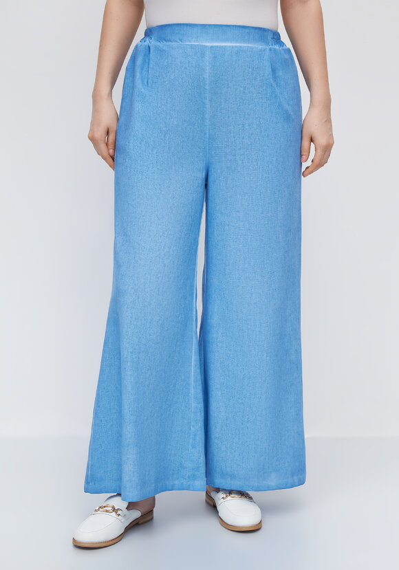 Брюки изо льнаГородская прохлада шир.  580, рис. 9