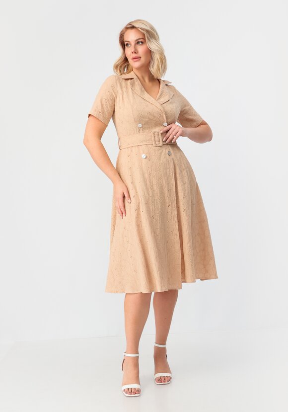 Платье с отложным воротником из шитья шир.  580, рис. 8