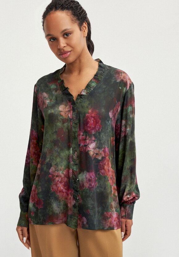 Блуза с потайной застежкой шир.  580, рис. 4