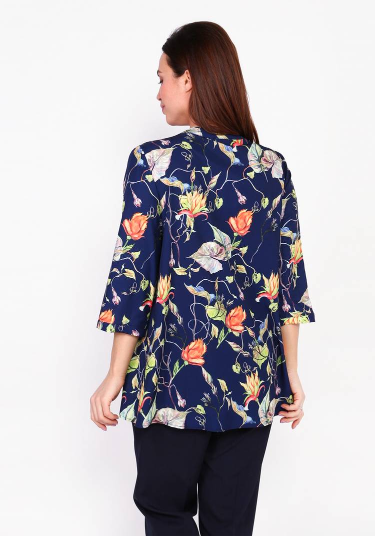 Туника с отрезной кокеткой и пуговицами шир.  750, рис. 6